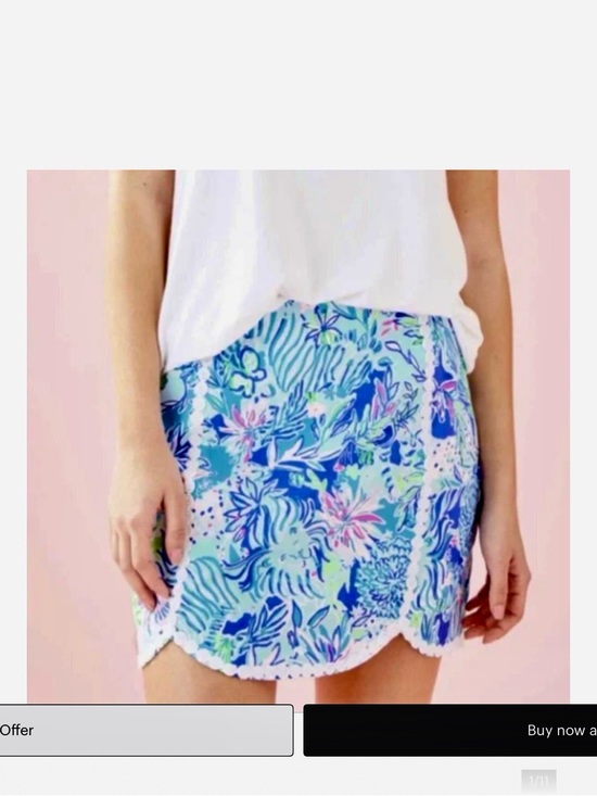 Lilly Pulitzer Pants - Lilly Pulitzer Patty Skort Coastal Blue Lion Around